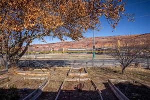 View of yard featuring a mountain view and a rural view