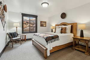 View of carpeted bedroom