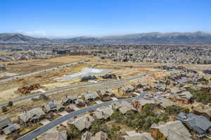 Bird's eye view featuring a mountain view