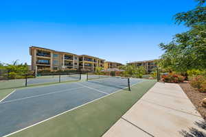 View of tennis court