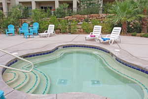 View of pool with a patio area