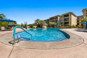 View of pool with a patio