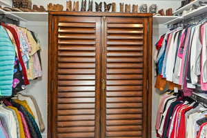 View of spacious closet