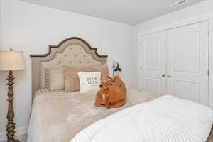 Bedroom featuring a closet