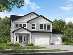 View of front of home featuring a 3-car garage.