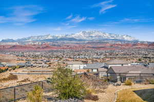 View of mountain feature with a residential view