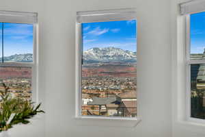 Room details with a mountain view