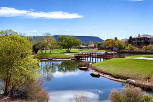 View of water feature featuring a mountain view