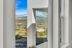 Details featuring a mountain view and stucco siding