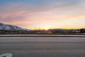 View of road with a mountain view