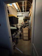 View of storage area, with utilities