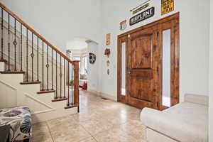 View of tiled entrance foyer