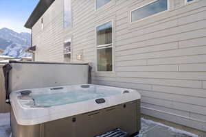 Hot Tub with mountain view