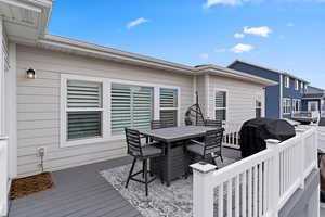 View of wooden deck