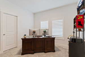 View of carpeted office space / 3rd Main Level Bedroom