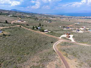 Bird's eye view featuring a mountain view and a rural view