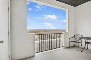 Balcony featuring a rural view