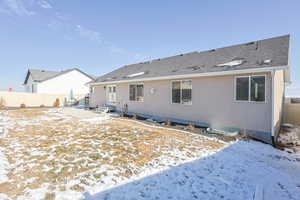 View of snow covered house