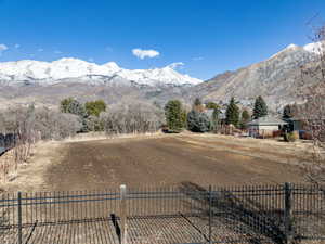 Mountain view featuring a rural view