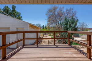 View of wooden terrace