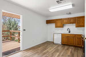 Kitchen with French doors