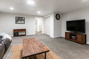 View of carpeted living room