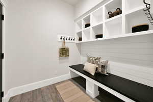 Mudroom entry from garage.