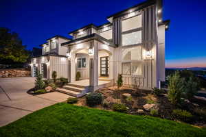 View of front of home featuring french doors