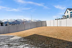 View of yard with a mountain view