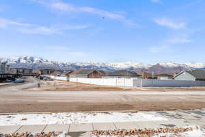 Exterior space with a mountain view