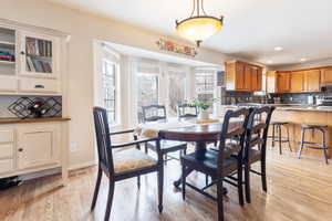 Dining room featuring light hardwood / wood-style floors