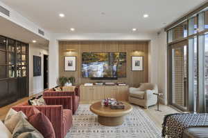 Living room featuring light hardwood / wood-style flooring