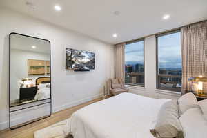 Bedroom featuring light hardwood / wood-style flooring