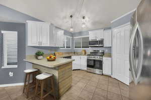 Kitchen virtually staged.