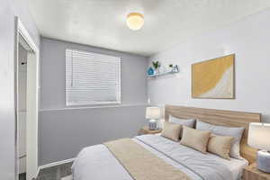 2nd basement Bedroom virtually staged