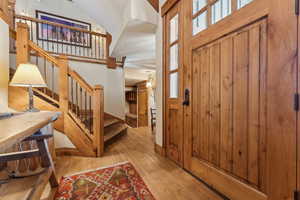 Entryway featuring light hardwood / wood-style floors