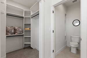 Built-Ins in Toilet Room & Large Closet