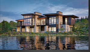 Exterior space featuring a water view