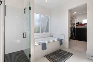 Bathroom with separate shower and tub