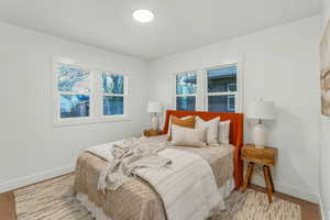 Bedroom featuring light wood-type flooring