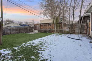 View of snowy yard