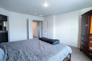 Bedroom featuring carpet floors