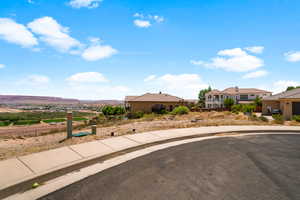 View of front of home featuring a mountain view