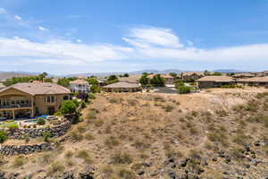 View of yard with a mountain view