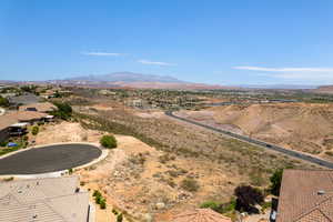 Exterior space with a mountain view