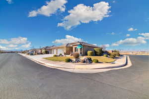 View of front of home featuring a garage