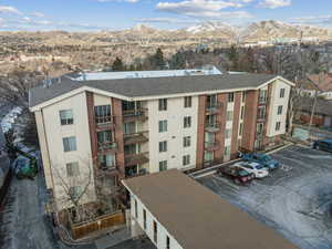 View of building exterior with a mountain view