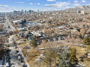 Bird's eye view featuring a mountain view