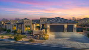 View of front of house featuring a garage