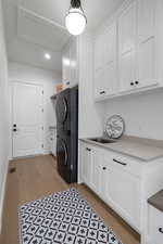 Easy access laundry with tons of storage/workspace